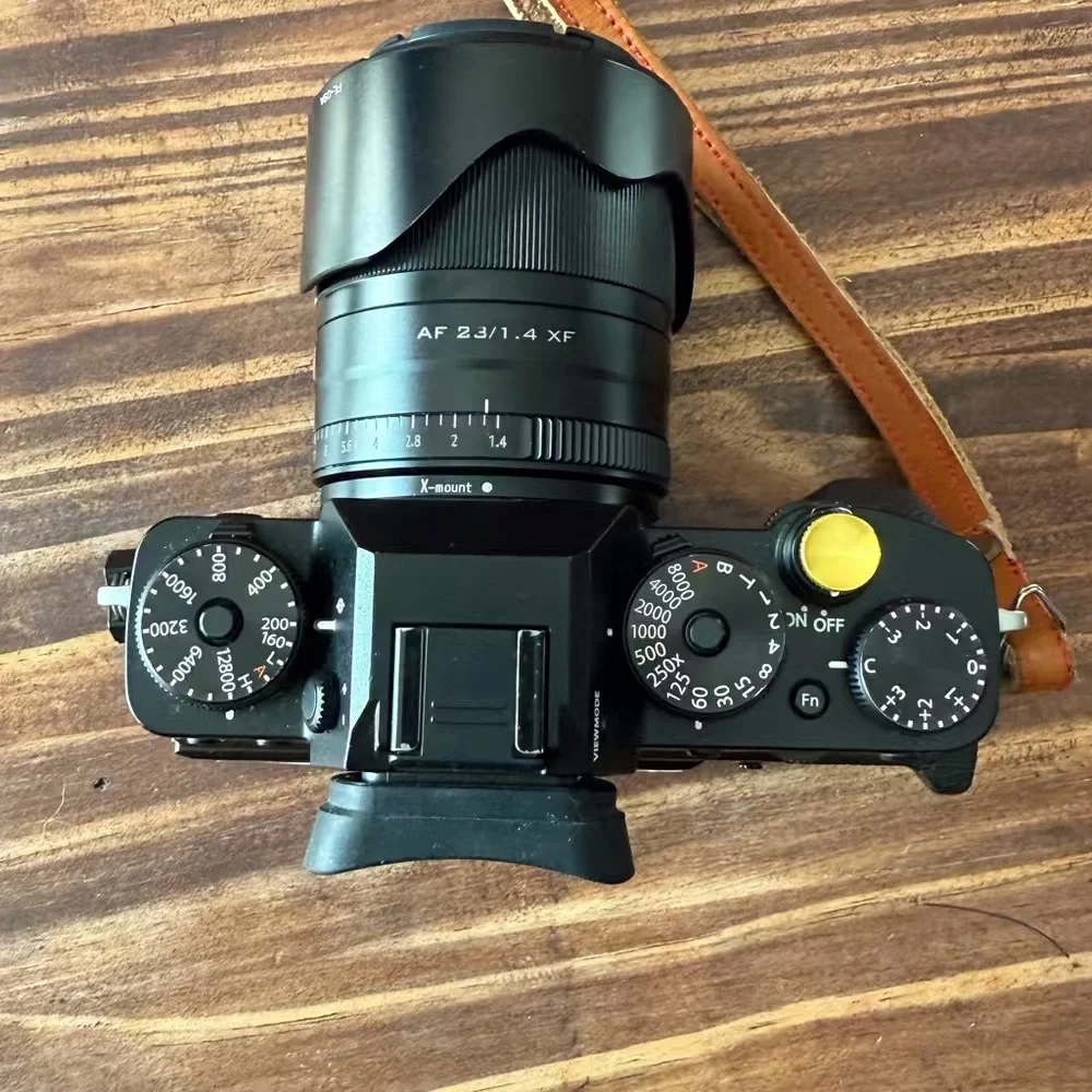 Fujifilm X-T3 Black Mirrorless Camera with Black XF Lens and Gold Accent